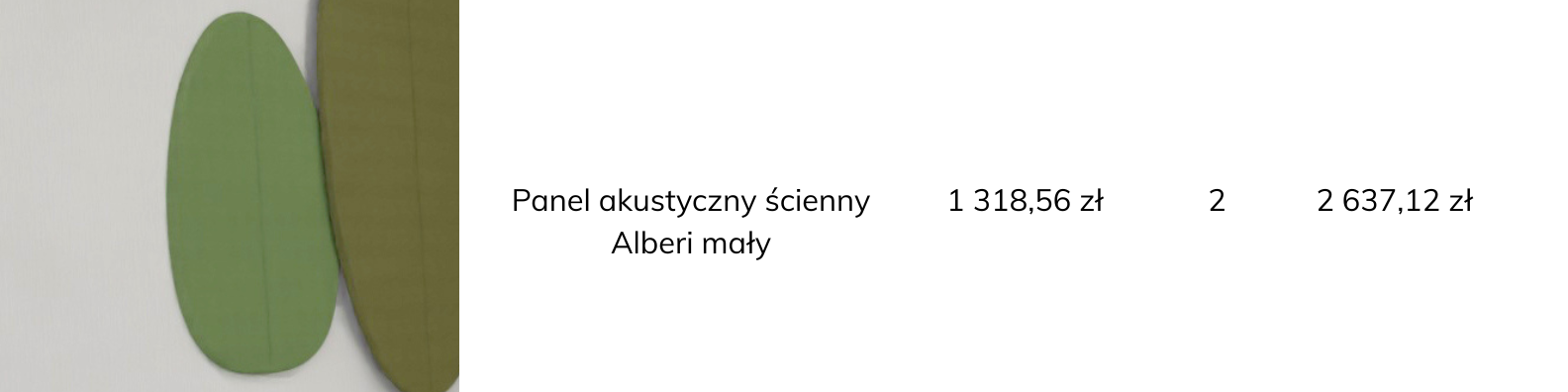panele Alberi w strefie ciszy