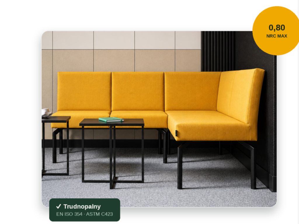 Panel akustyczny NexFelt Stille w przestrzeni edukacyjnej